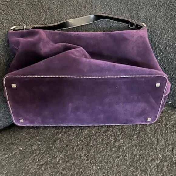 Kste Spade Vintage Suede Shoulder Bag in Deep Purple - Picture 5 of 5